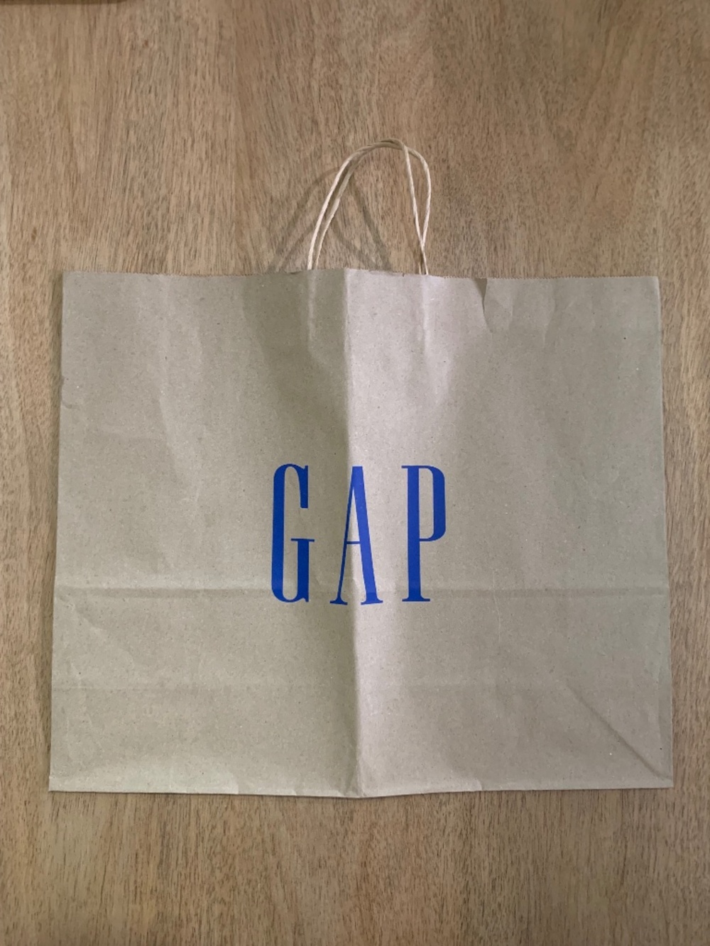 Large GAP reusable bag brown and blue
